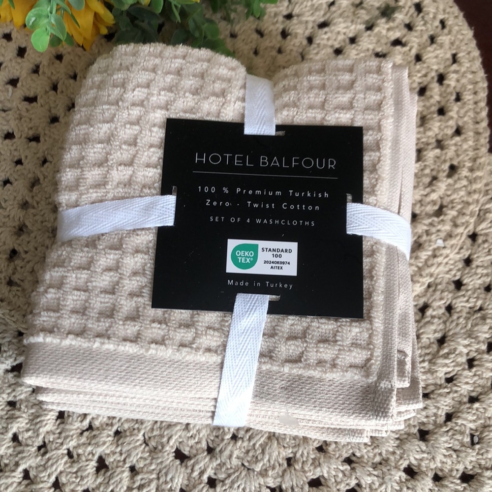 Hotel Balfour Tan Washcloth Set